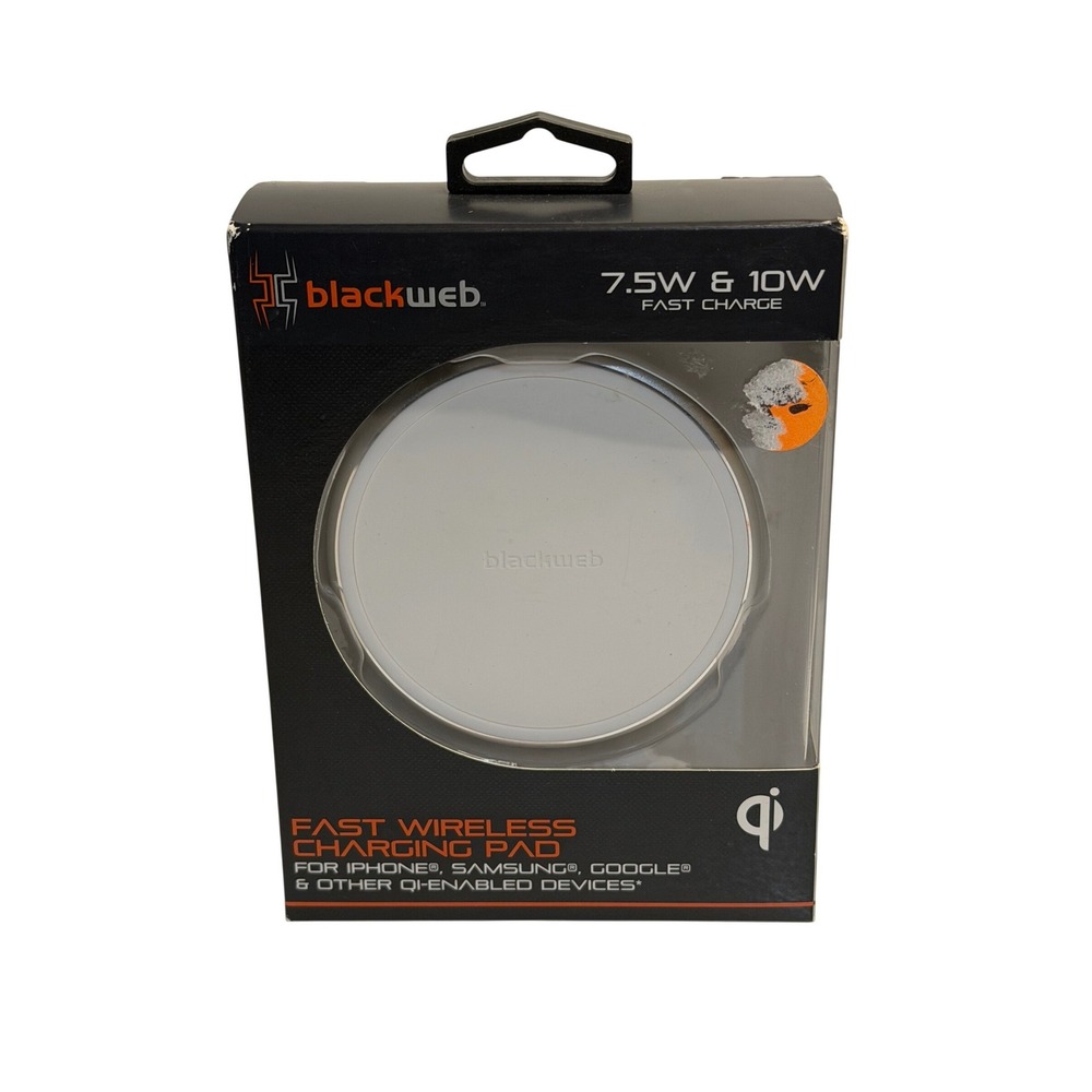 NEW Blackweb Fast Wireless Charging Pad 10W Qi-Enabled BWB18WI705 iPhone Samsung